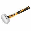 Tolsen Rubber Mallet 16oz Industrial Natural Rubber, Soft Type, Fiberglass Handle 25175